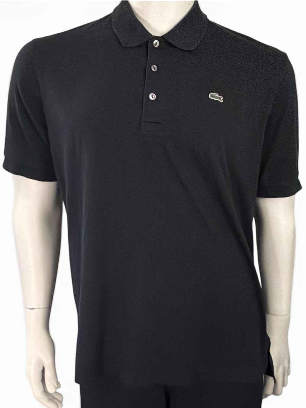 🐊 Lacoste Black Polo Shirt Men’s XL Size 6 Classic Crocodile